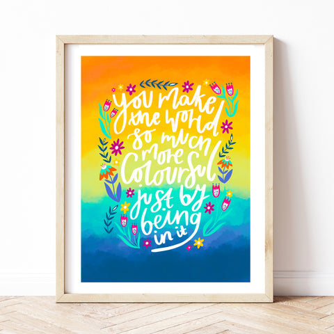 Colourful World Art Print