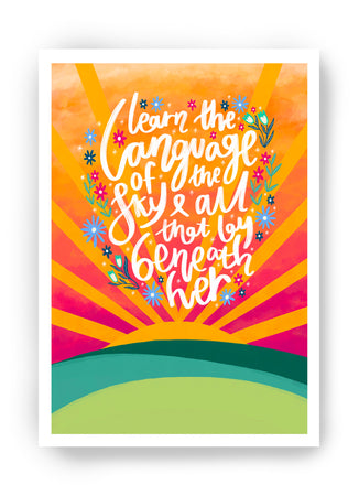 Language Of The Sky Art Print