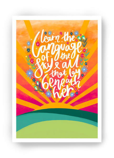 Language Of The Sky Art Print